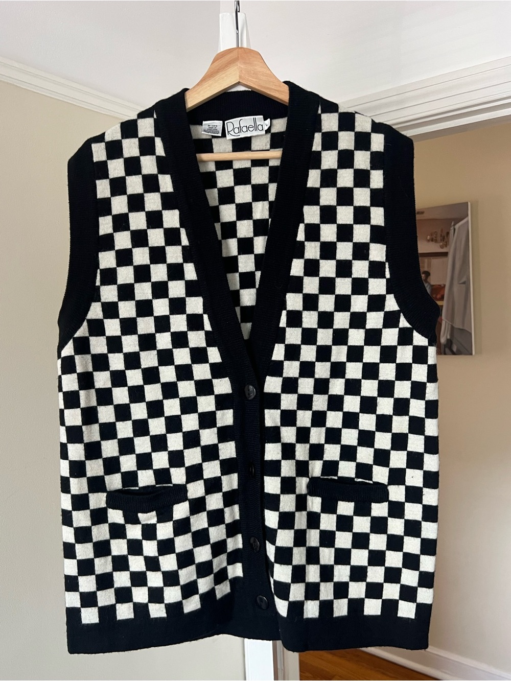 Checkered Wool Vest